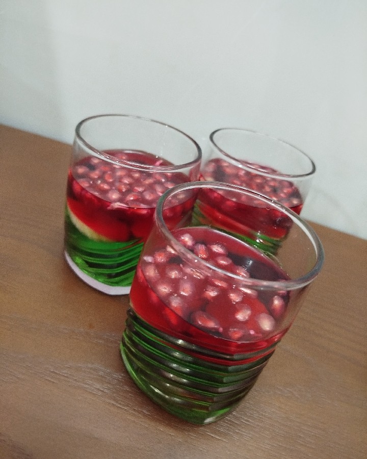ژله دو رنگ بسیار خوشمزه 