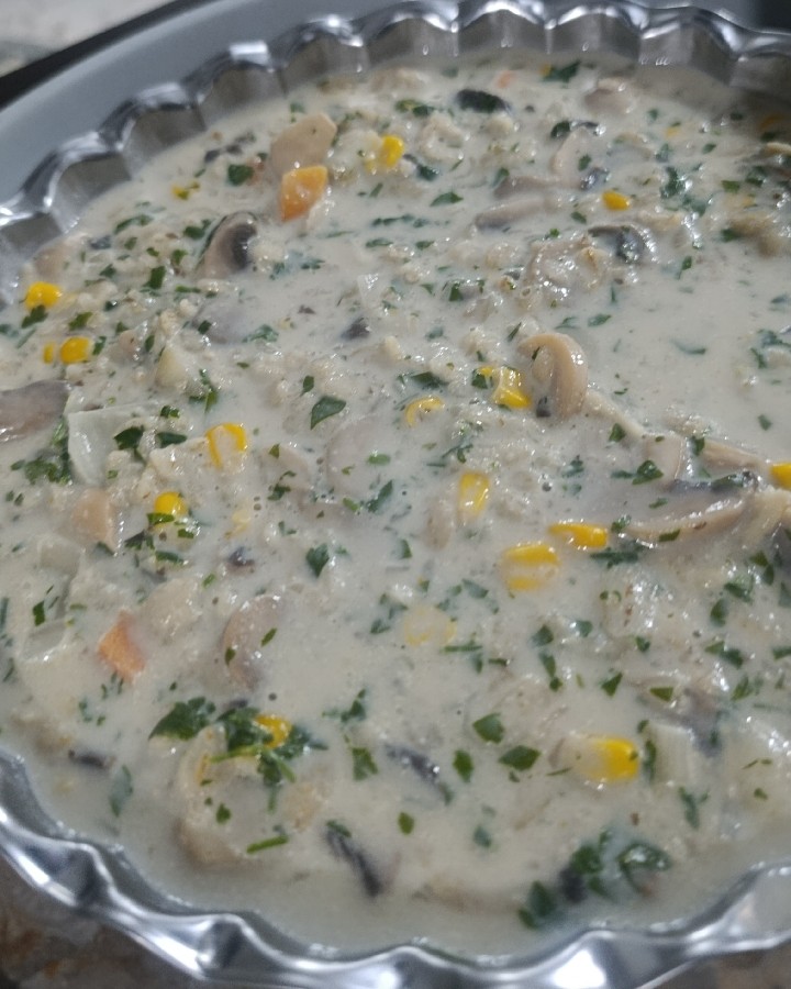 سوپ شیر و قارچ 