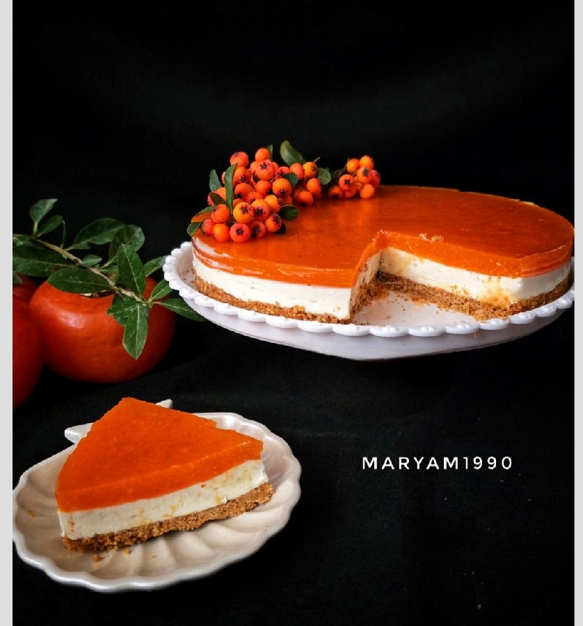 عکس چیز کیک خرمالو