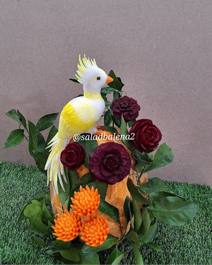 پرنده با شلغم