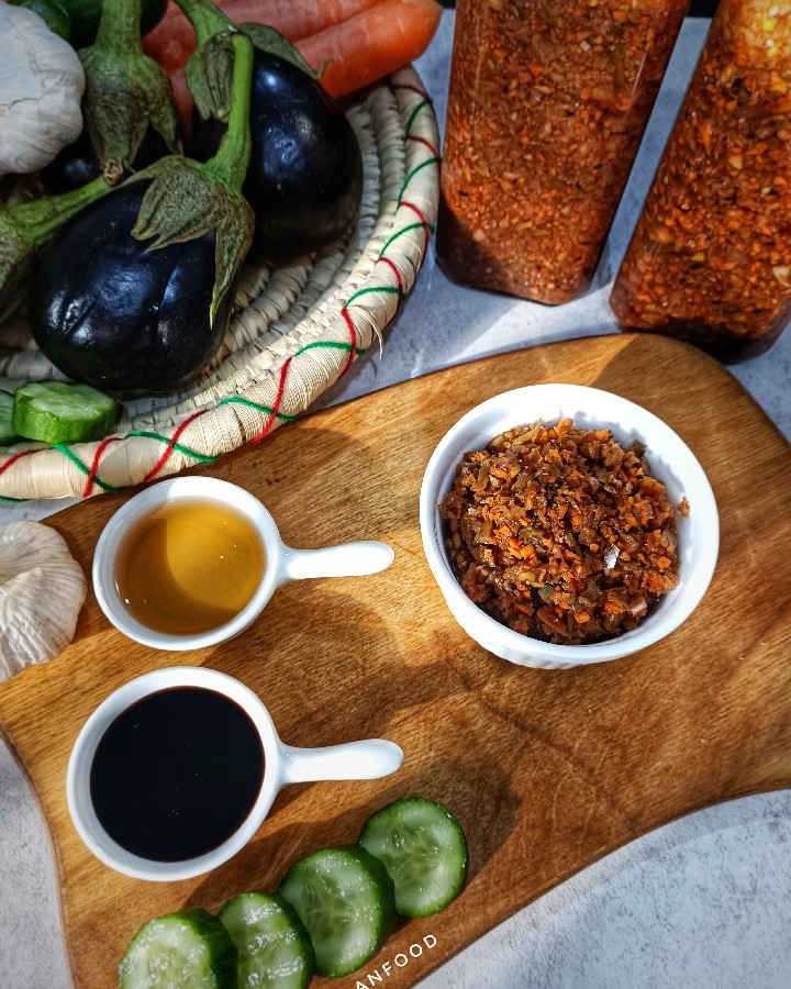 عکس لیته بادمجان با رب انار 