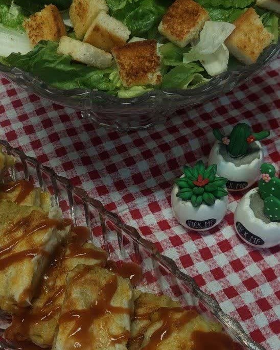 لازانیا و سالاد سزار