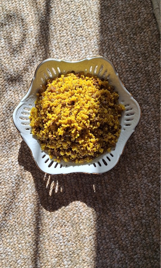 عدس پلو بلغور 