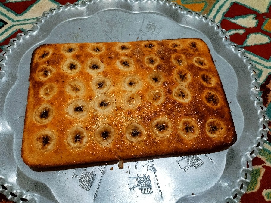 کیک تخته ای موز