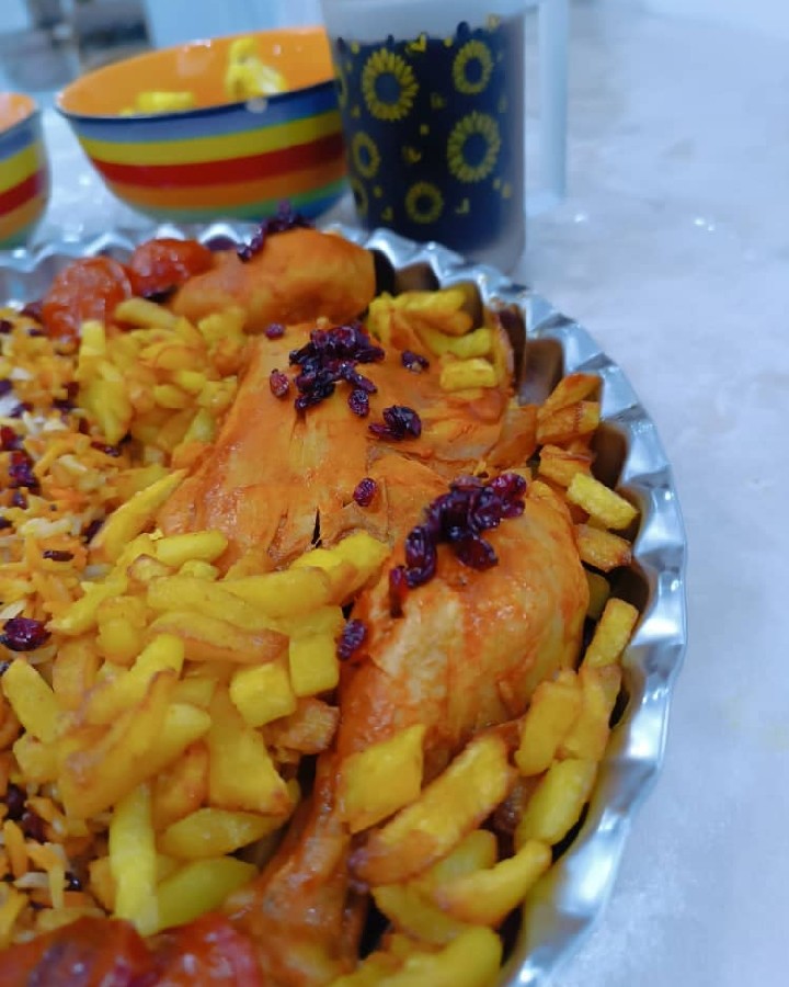 زرشک پلو با مرغ 