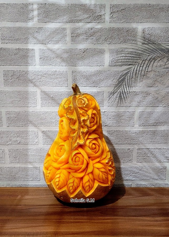 حکاکی کدو ‌حلوایی 