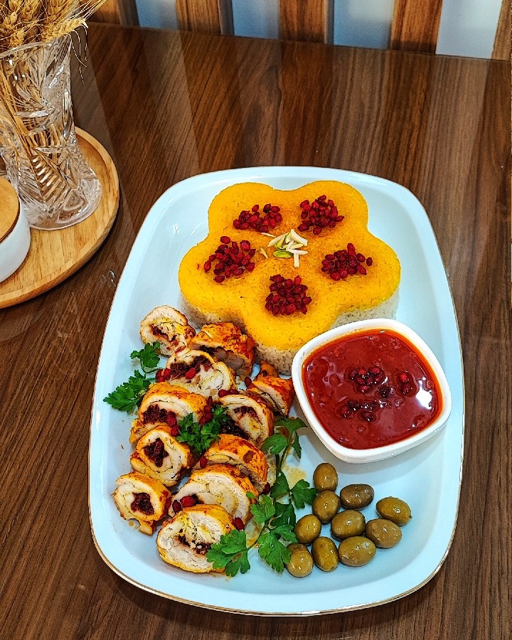 زرشک پلو با مرغ