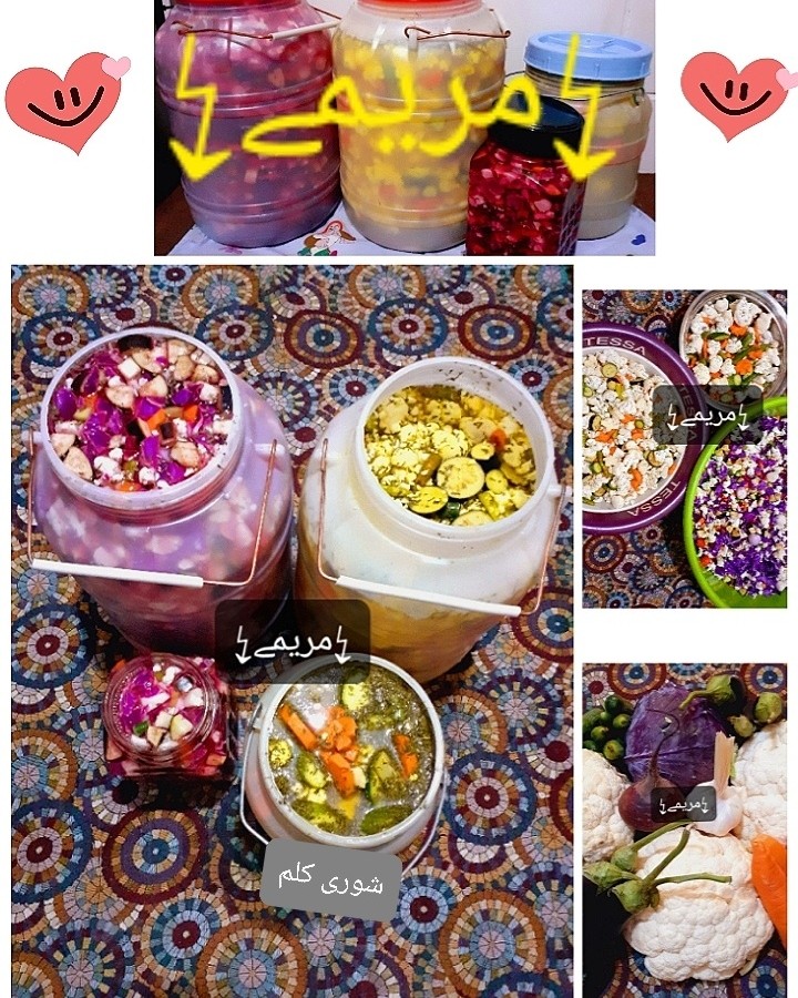 عکس مرحله 1 تهیه ترشی گل کلم مخلوط