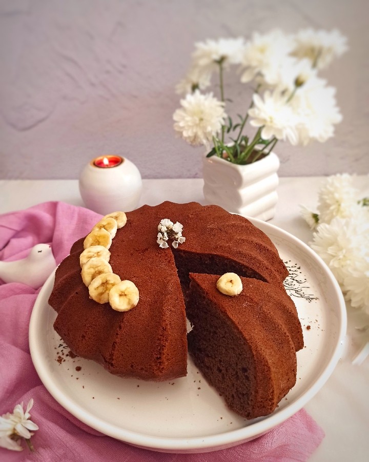 کیک شکلاتی موزی
