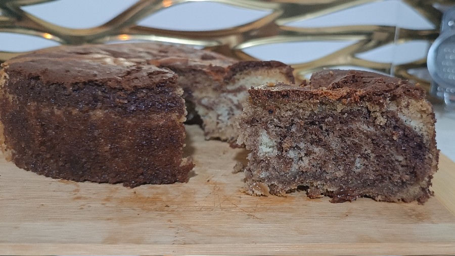 کیک ارتشی  با طعم وانیلی نسکافه ایی و کاکائویی