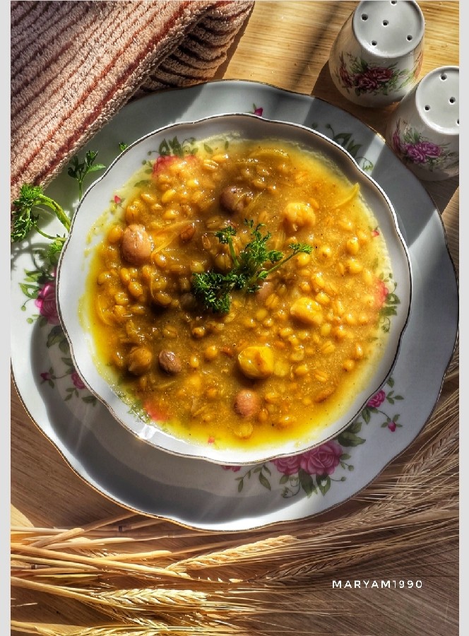 آش گندم ساده