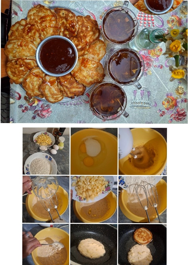 عکس مرحله 4 تهیه خاگینه سیب