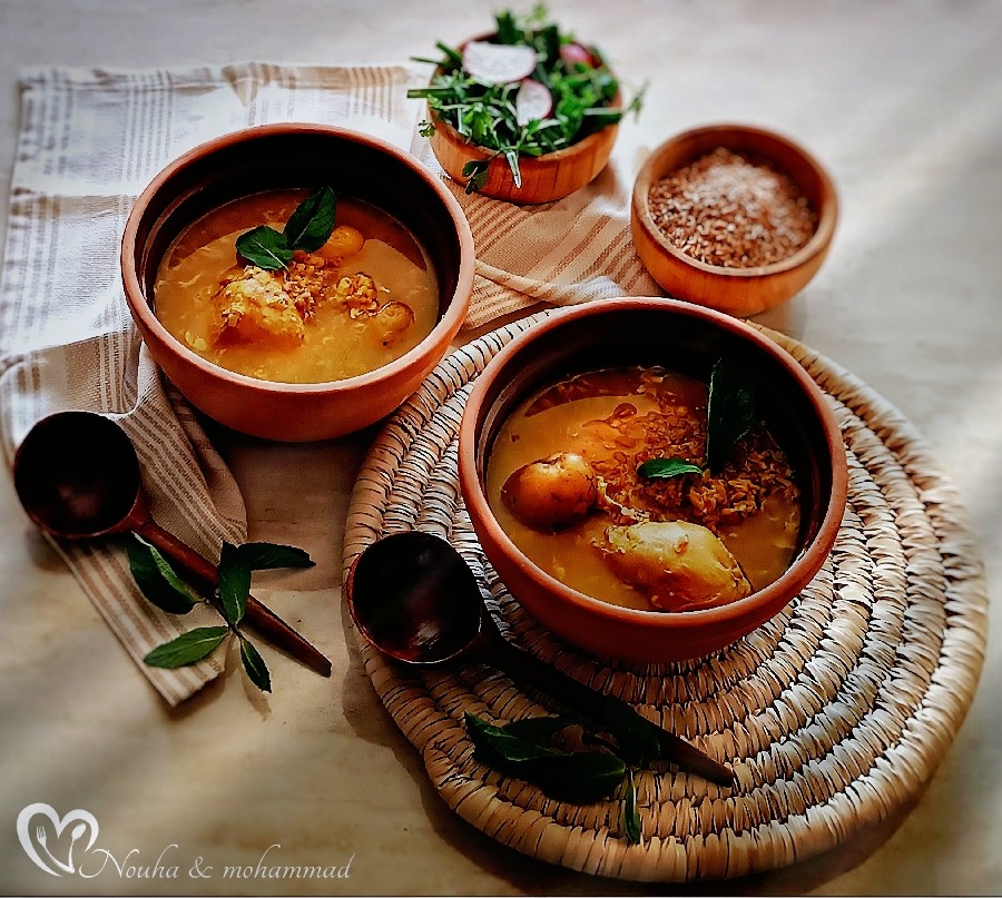 سوپ جوجه فروج ئاو (froj aw) غذای محلی سنندج