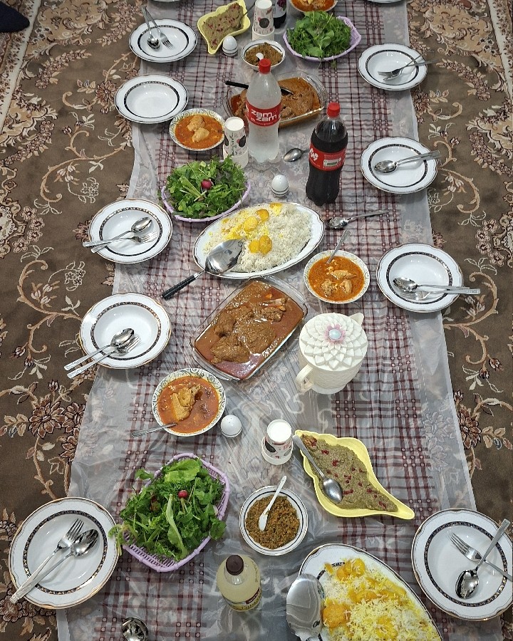 کال کباب. زرد تبریون.فسنجون.ترشی لیته