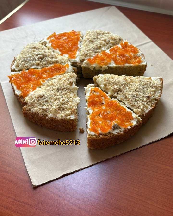 کیک هویج گردو