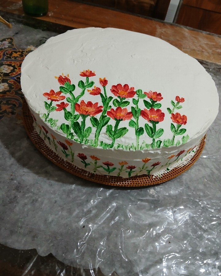 کیک تولد آبرنگی