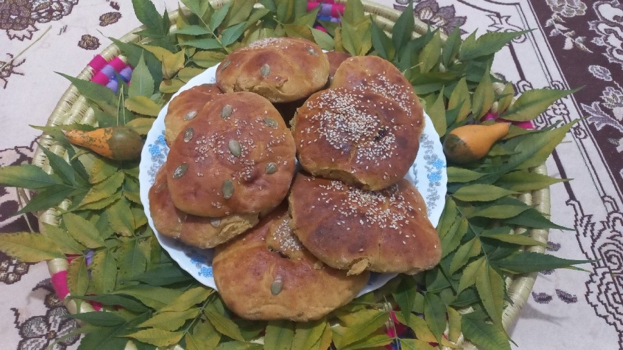 نان کدو مسابقه غذا برنده شدم دوستان 