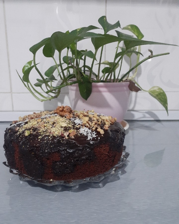 کیک موکارز با دستور خوب سمیه بانو ( مبین و ماتیار )