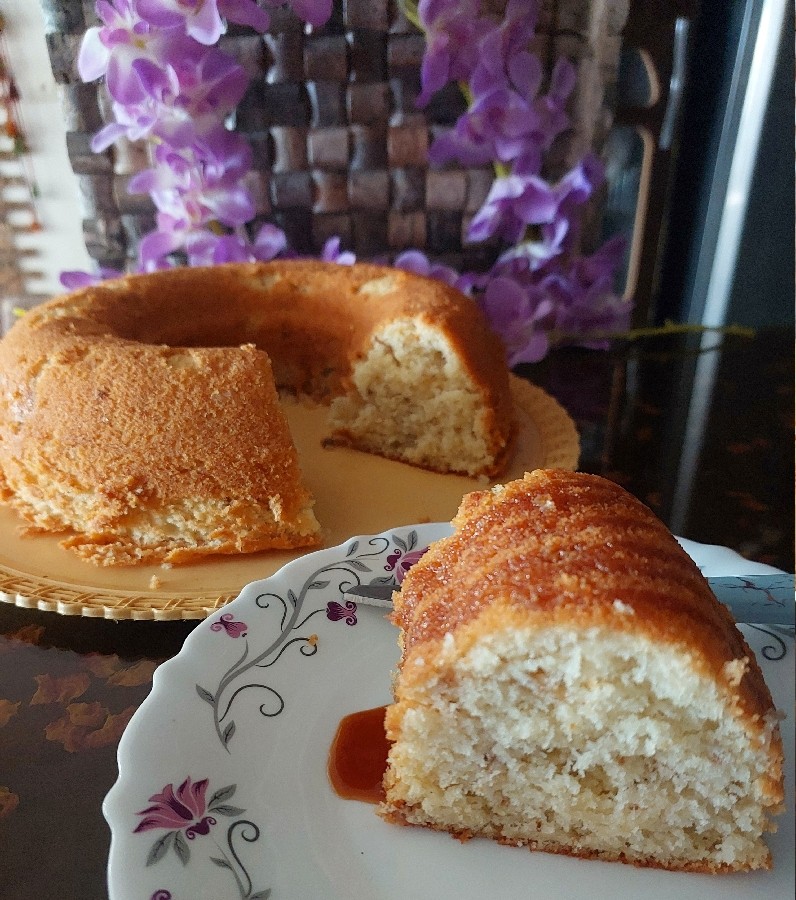 کیک موز و گردو