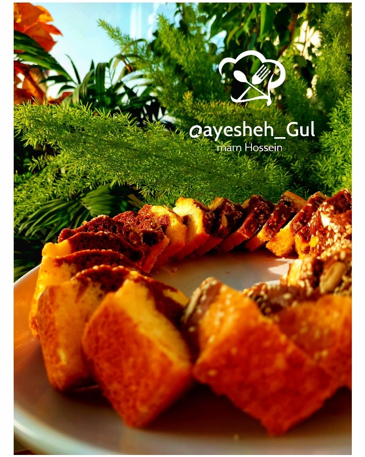 کیک دو رنگ  عصرانه