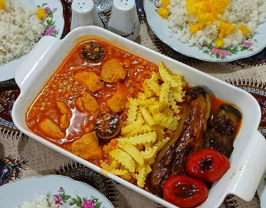 بفرمایید قیمه با سینه مرغ