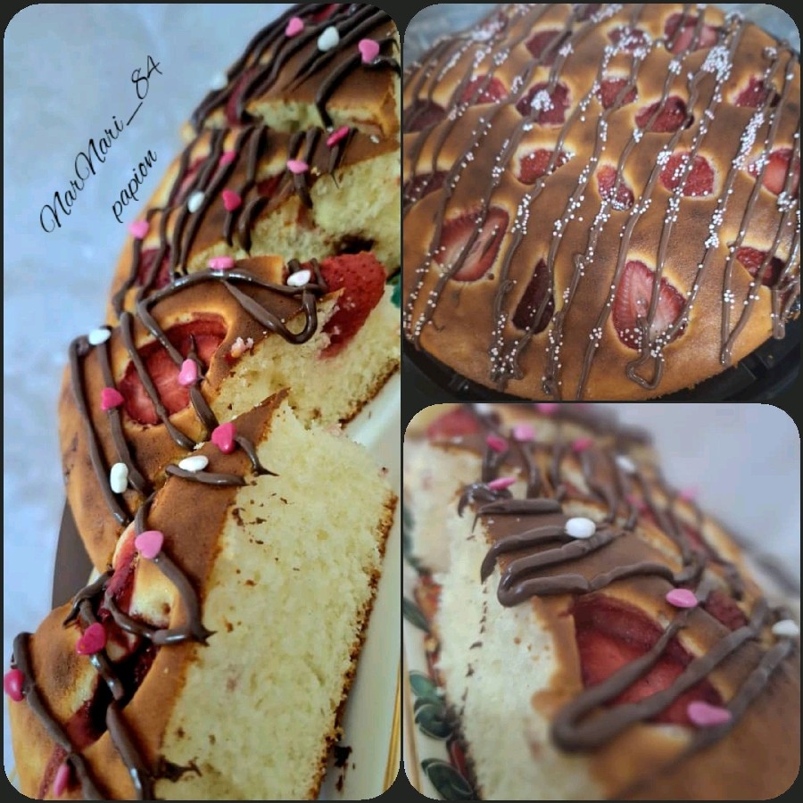 کیک توت فرنگی...