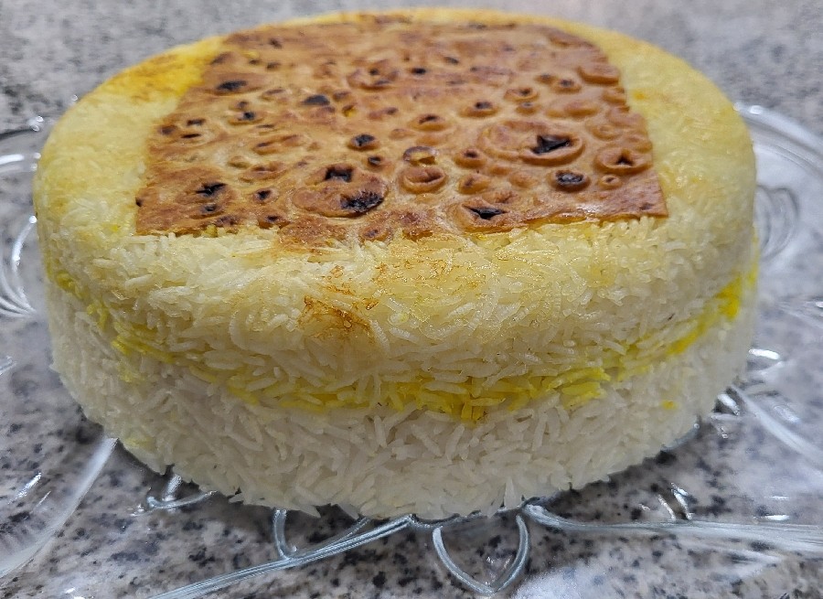 برنج با کباب تابه ای و گوجه 