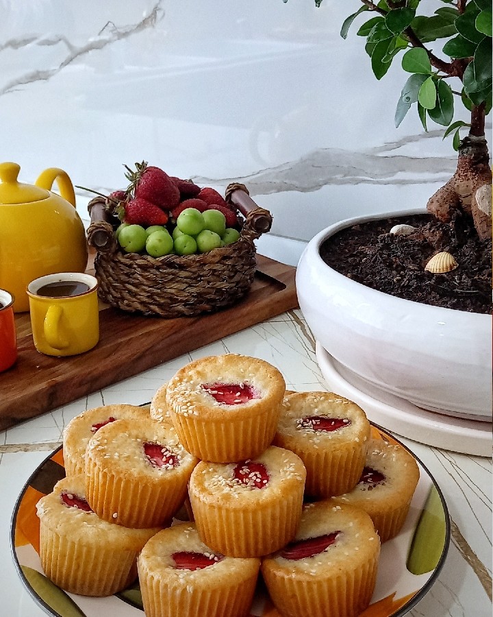 کاپ کیک توت فرنگی ?