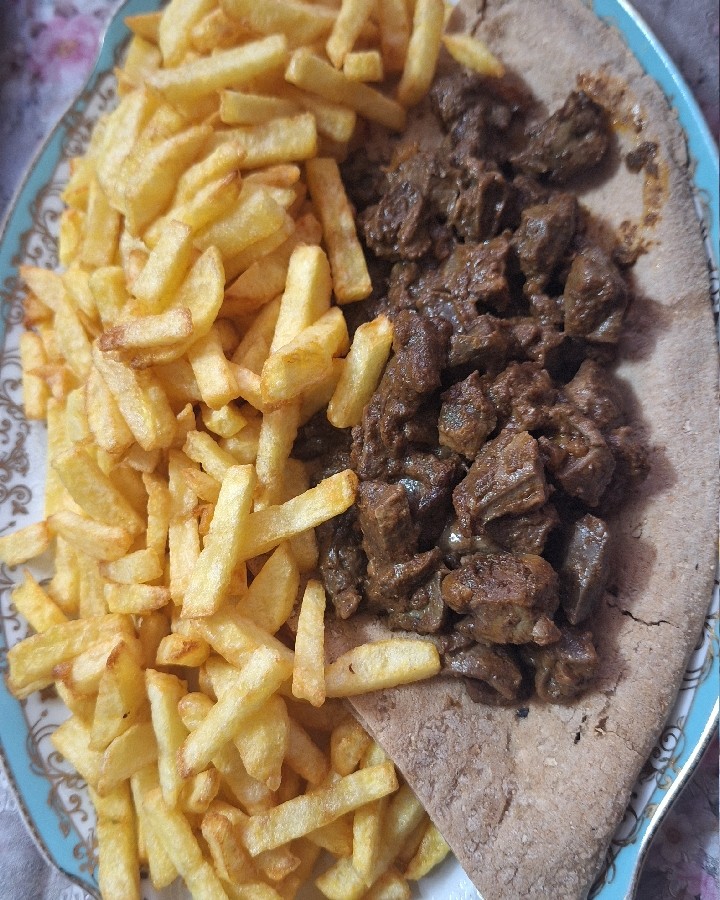 جیگر و سیب زمینی 