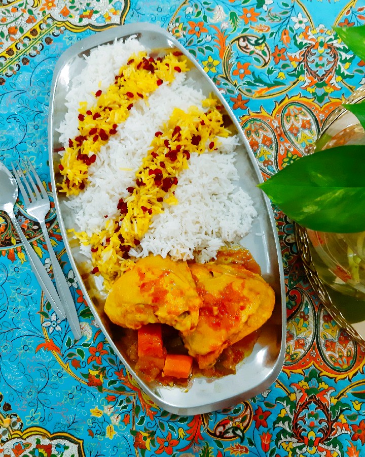 زرشک پلو با مرغ