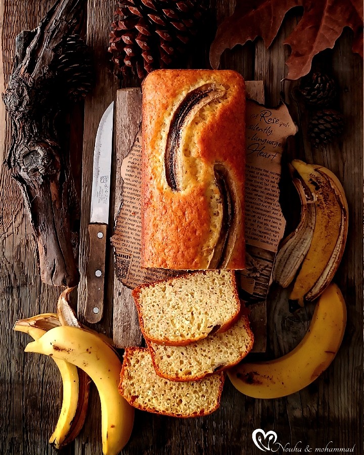 عکس کیک صبحانه موزی