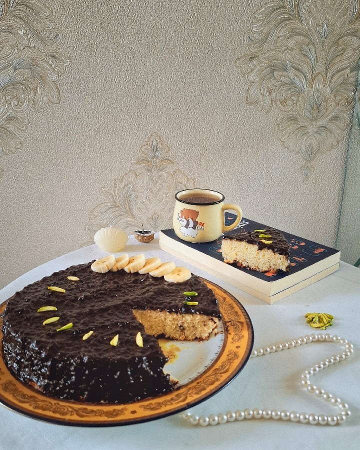 کیک موز و گردو 