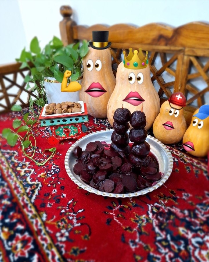 خانواده کدوها دعوت شدن به خوردن لبو و باقالی  ?????