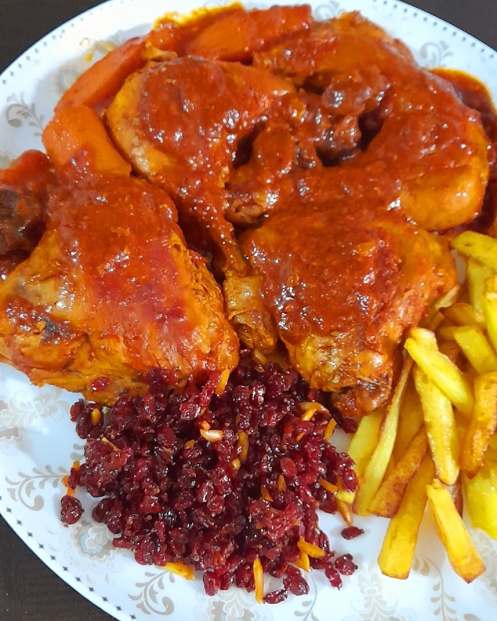 زرشک پلو ورق بزن