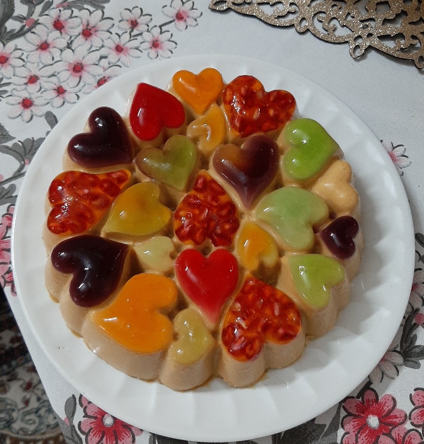 َژله بیسکویت و کرم کارامل