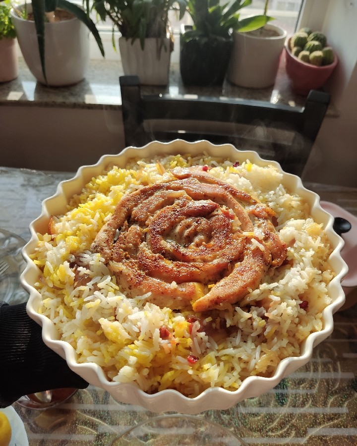 زرشک پلو با مرغ 