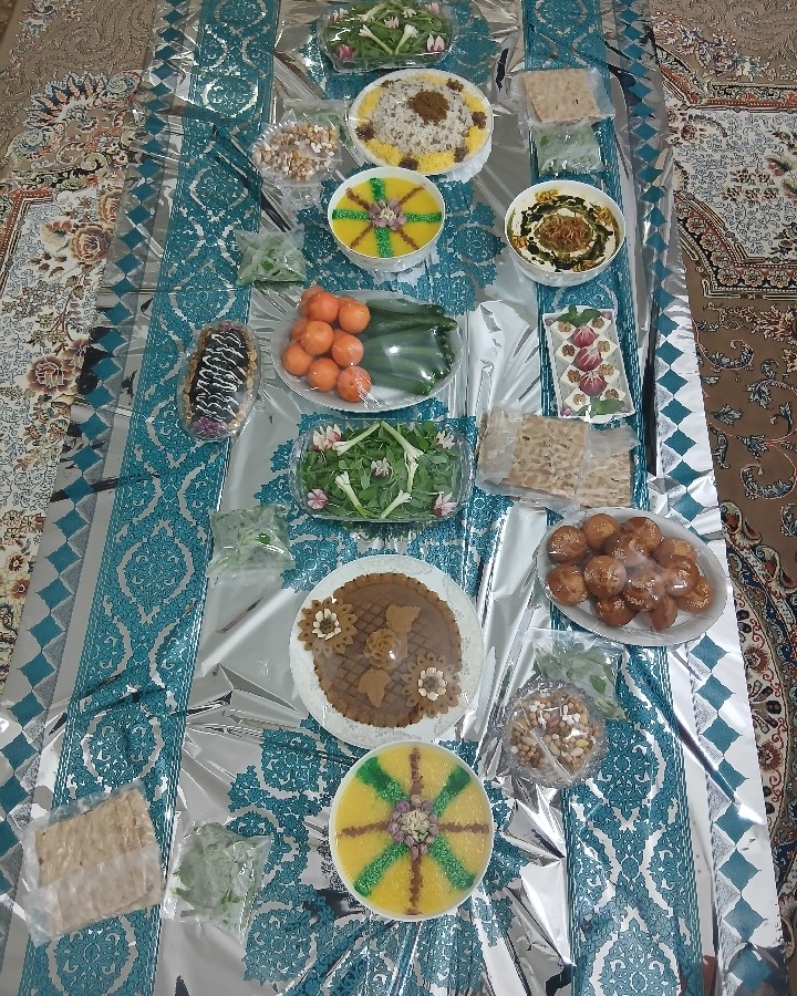 سفره حضرت عباس در روز وفات ام البنین 
دعاگو همگی بودم