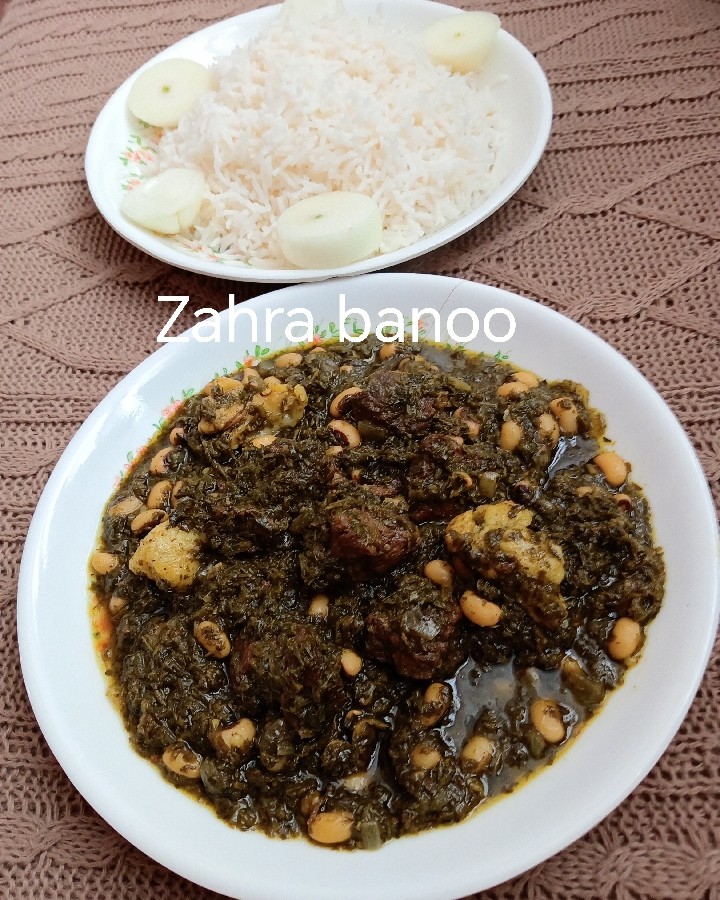 عکس چلو قورمه سبزی اردبیل. 