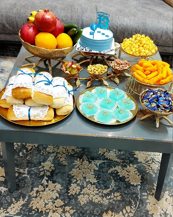 تولد پسر مهربونم ۱۷ اذر (سالاد الویه و ژله بستنی)