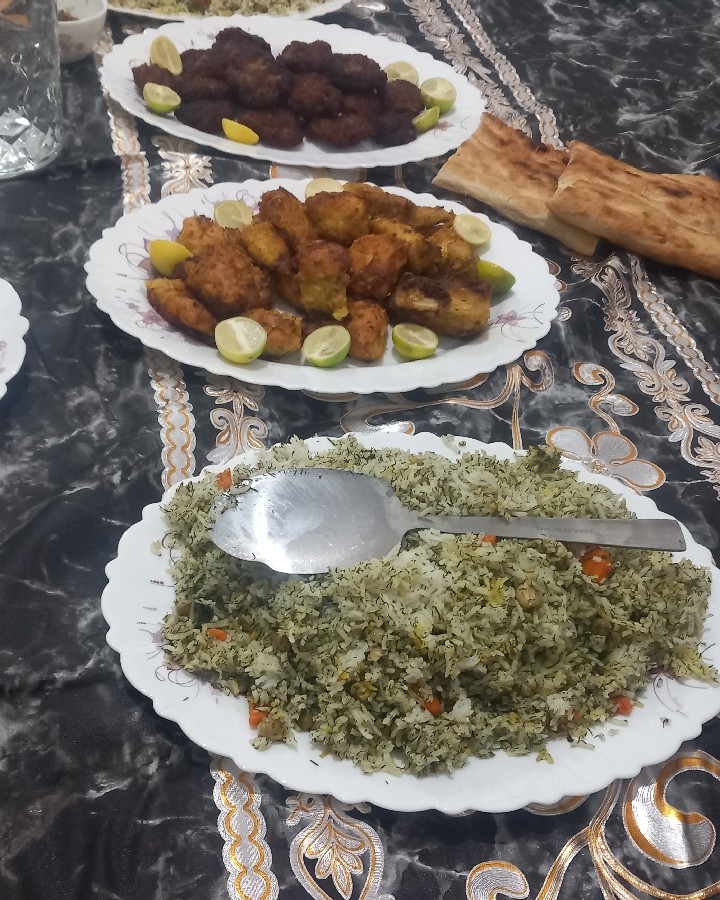 شوید پلو با ماهی