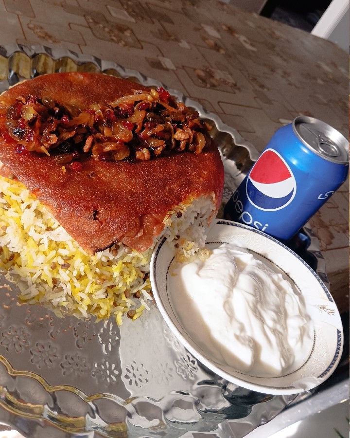 عدس پلو درباری