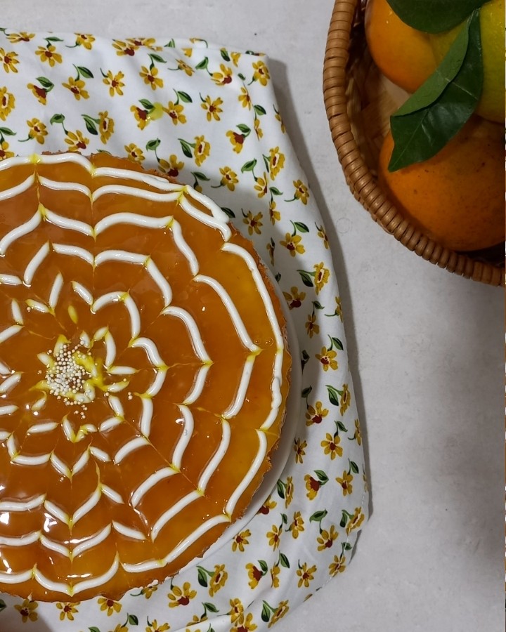 کیک پرتقالی با سس پرتقال 