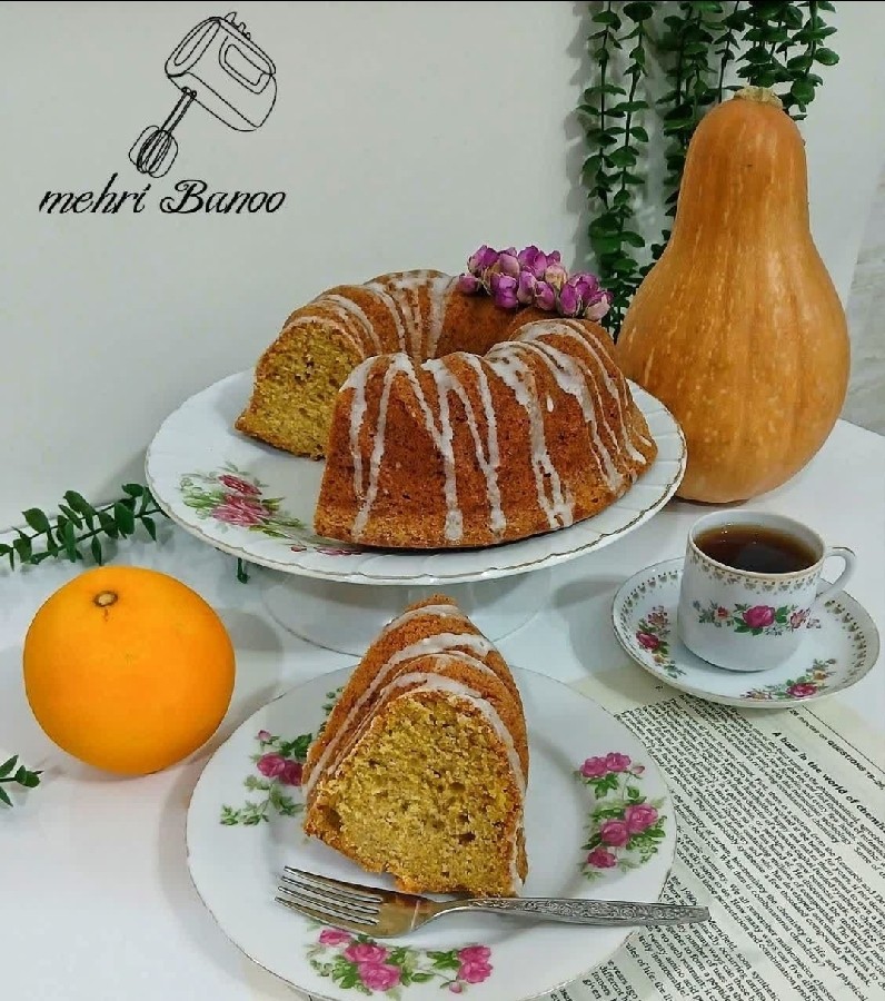 کیک کدو حلوایی