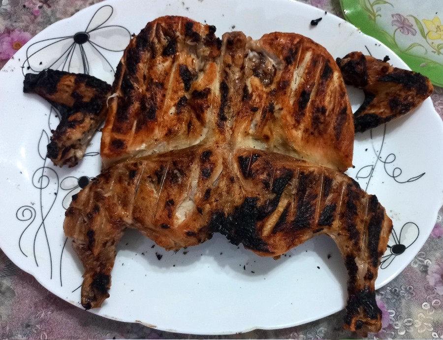 عکس مرغ پروانه ای کبابی