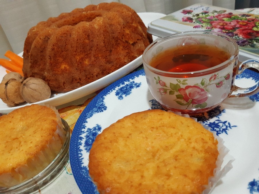 کیک هویج وآب پرتقال??