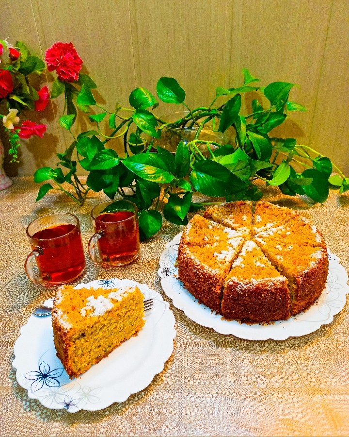 کیک هویج و گردو
