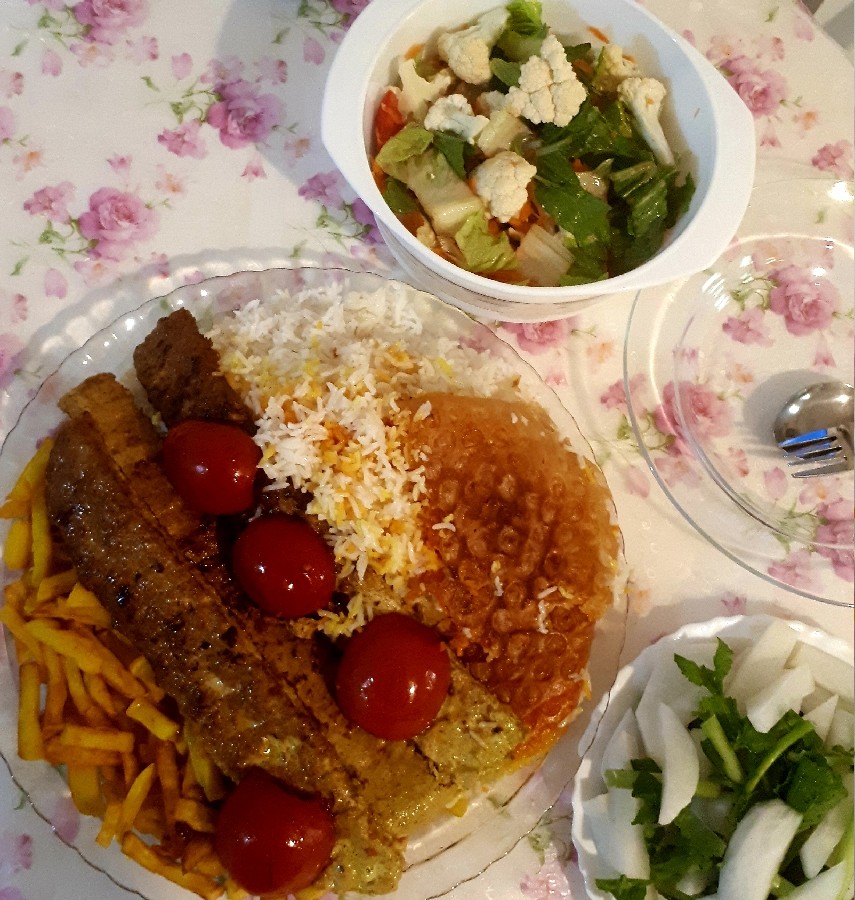 کباب تابه ای مرغ # جاتون سبز همراهان گرامی #