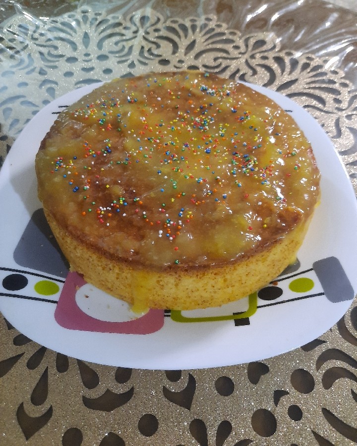 کیک پرتقالی با سس پرتقال