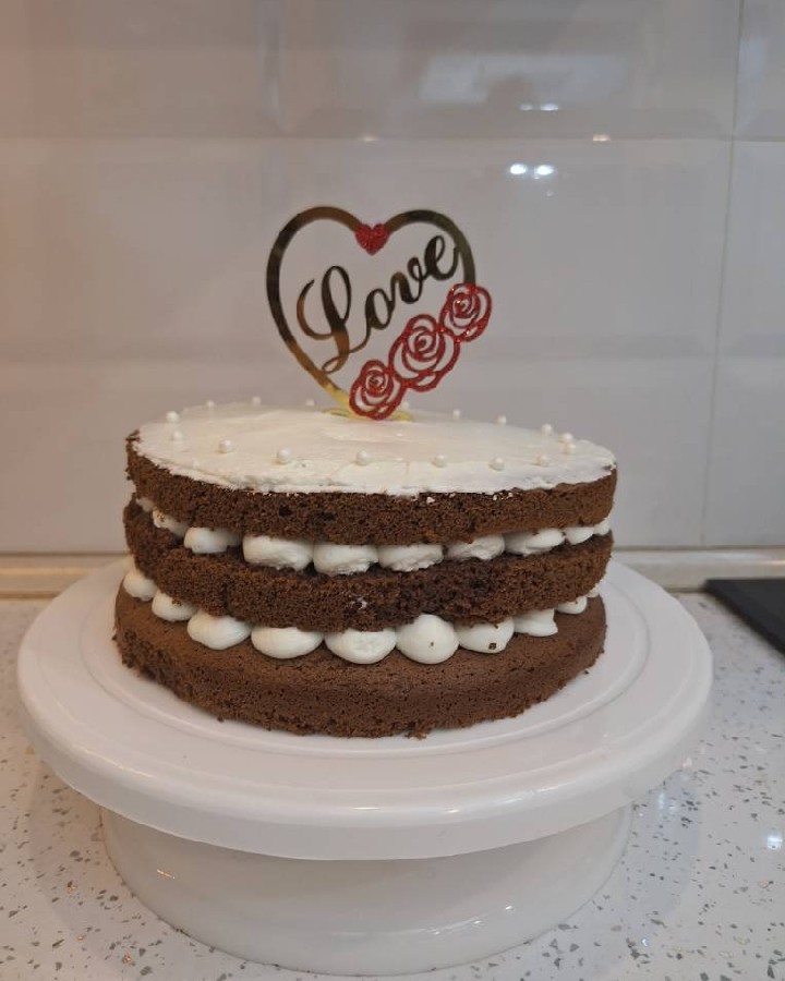 کیک سالگرد ازدواج مون و هم چنین تولد همسرم