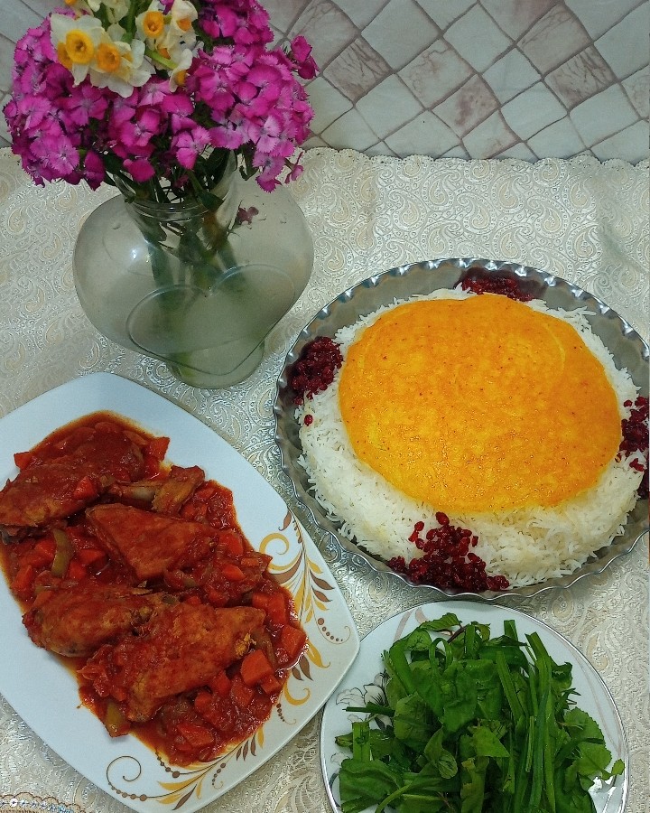 زرشک پلو با مرغ